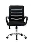 Procart Scaun ergonomic de birou baza otel cromat inaltime reglabila 87-97 cm rotativ manere