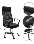 Procart Scaun ergonomic de birou directorial spatar inalt inaltime reglabila sezut inclinabil negru