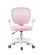 Procart Scaun ergonomic de birou inaltime reglabila 78-90 cm suport picioare mesh roz