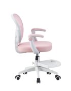 Procart Scaun ergonomic de birou inaltime reglabila 78-90 cm suport picioare mesh roz