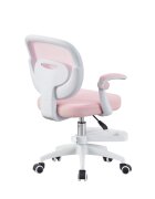 Procart Scaun ergonomic de birou inaltime reglabila 78-90 cm suport picioare mesh roz