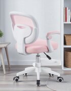 Procart Scaun ergonomic de birou inaltime reglabila 78-90 cm suport picioare mesh roz
