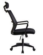 Procart Scaun ergonomic de birou reglabil in inaltime 108-118 cm tetiera integrata mesh si burete