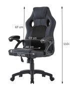 Procart Scaun ergonomic gaming inaltime reglabila tetiera si cotiere capitonate maxim 150 kg rotire 360 grade pvc si mesh