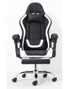 Procart Scaun ergonomic pentru gaming cotiere tetiera suport lombar spatar rabatabil suport picioare inaltime reglabila