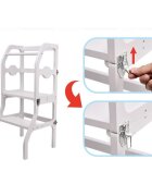Procart Scaun pliabil pentru copii inaltator din lemn 2 in 1 scaun si masa learning tower