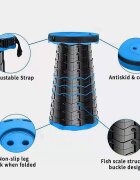 Procart Scaun rotund pliabil telescopic maner pentru transport pescuit si camping