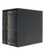 Procart Set 3 albume foto 10x15 elegant 600 poze piele ecologica cutie decorativa lemn