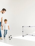 Procart Set poarta cu plasa pentru fotbal minge pompa 120x57x63 cm