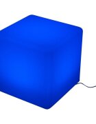 Procart Taburet tip cub iluminat led 40x40 cm 16 culori 4 moduri control telecomanda