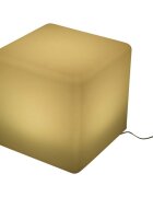 Procart Taburet tip cub iluminat led 40x40 cm 16 culori 4 moduri control telecomanda