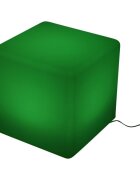 Procart Taburet tip cub iluminat led 40x40 cm 16 culori 4 moduri control telecomanda