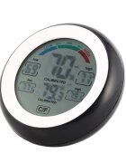 Procart Termometru cu higrometru digital display lcd control touch 9 cm negru