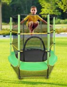Procart Trambulina copii diametru 140 cm maxim 45 kg cu plasa de protectie scara acces verde