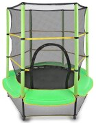 Procart Trambulina copii diametru 140 cm maxim 45 kg cu plasa de protectie scara acces verde