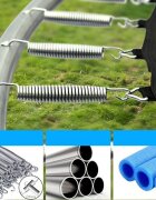 Procart Trambulina pentru copii diametru 244 cm plasa protectie laterala scara de acces greutate admisa 150 kg
