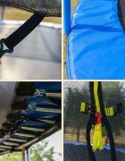 Procart Trambulina pentru copii diametru 244 cm plasa protectie laterala scara de acces greutate admisa 150 kg