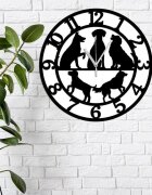 Promotional Print Ceas de perete model Caini material MDF diametru 30 cm