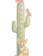 Promotional Print Metru de masurat copii Cactusul vesel autocolant textil Premium repozitionabil 47x142 cm