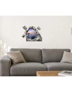 Promotional Print Sticker perete 3D Apus peste stanci autocolant textil Premium repozitionabil 53x46 cm