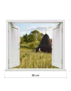 Promotional Print Sticker perete 3D Capita la Breb autocolant textil Premium repozitionabil 56x47 cm