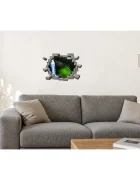 Promotional Print Sticker perete 3D Cascada in muschi autocolant textil Premium repozitionabil 60x42 cm