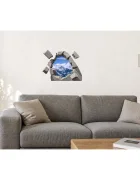 Promotional Print Sticker perete 3D Creste inzapezite autocolant textil Premium repozitionabil 53x46 cm