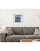 Promotional Print Sticker perete 3D Lan de lavanda autocolant textil Premium repozitionabil 56x47 cm