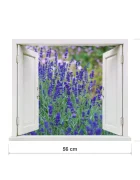 Promotional Print Sticker perete 3D Lan de lavanda autocolant textil Premium repozitionabil 56x47 cm