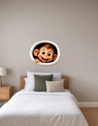 Promotional Print Sticker perete 3D Maimuta autocolant textil Premium repozitionabil 58x47 cm