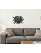 Promotional Print Sticker perete 3D Padure de bambus autocolant textil Premium repozitionabil 60x42 cm