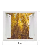 Promotional Print Sticker perete 3D Plopi de toamna autocolant textil Premium repozitionabil 56x47 cm