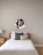 Promotional Print Sticker perete 3D Zebra autocolant textil Premium repozitionabil 52x47 cm