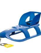 Prosperplast Sanie Bullet cu scaun ergonomic pentru copii albastra centura de siguranta sina alunecare din otel 102.5x40x23cm