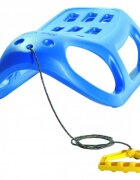 Prosperplast Sanie Little Seal albastra copii si adulti usoara robusta cu sina alunecare din otel 86x46x25 cm
