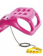 Prosperplast Sanie Little Seal roz copii si adulti usoara robusta cu sina alunecare din otel 86x46x25 cm