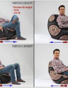 Pufrelax Fotoliu beanbag pentru copii 4-14 ani nirvana light o lume colorata imprimatumplut cu perle polistiren