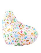 Pufrelax Fotoliu beanbag pentru copii 4-14 ani nirvana light o lume colorata imprimatumplut cu perle polistiren