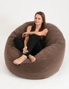 Pufrelax Fotoliu king size brown muffin umplut cu fulgi de burete memory mix
