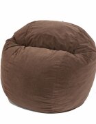 Pufrelax Fotoliu king size brown muffin umplut cu fulgi de burete memory mix