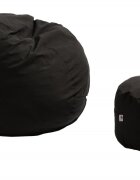 Pufrelax Fotoliu king size otoman eerie black umplut cu fulgi de burete memory mix