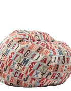 Pufrelax Fotoliu king size scrabble umplut cu fulgi de burete memory mix