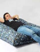 Pufrelax Fotoliu mare magic pillow impermeabil army camouflage air pretabil si la exterior umplut cu perle polistiren