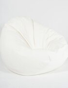 Pufrelax Fotoliu mare nirvana gigant white umplut cu perle polistiren beanbag para marca