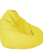 Pufrelax Fotoliu mediu nirvana grande galben piele eco umplut cu perle polistiren beanbag marca