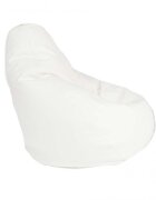 Pufrelax Fotoliu mic copii 4-14 ani nirvana light alb umplut cu perle polistiren