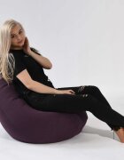 Pufrelax Fotoliu mic copii 4-14 ani nirvana light bej umplut cu perle polistiren