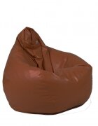 Pufrelax Fotoliu mic copii 4-14 ani nirvana light chocolate piele eco umplut cu perle polistiren
