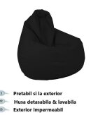 Pufrelax Fotoliu mic copii 4-14 ani nirvana light panama pink husa detasabila umplut cu perle polistiren