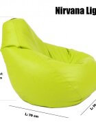 Pufrelax Fotoliu mic copii 4-14 ani nirvana light panama yellow quince husa detasabila umplut cu perle polistiren